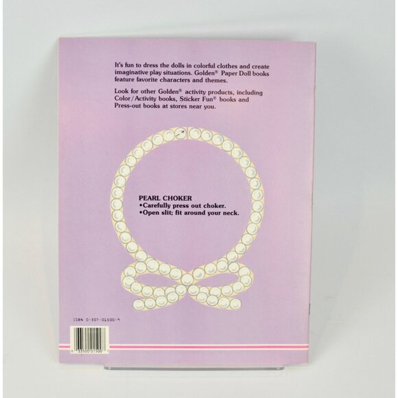 Golden Barbie Paper Doll Perfume Pretty 1500 1988 UNCUT - Picture 2 of 3